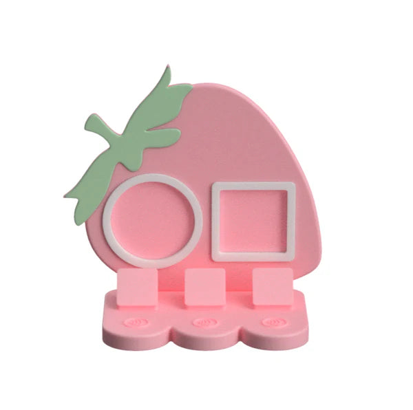 Pink Strawberry NFC Smart Tap Payment Station – Tap to Pay Sign | Contactless Checkout Display | Smart Tap | NFC | Custom QR Code Stand