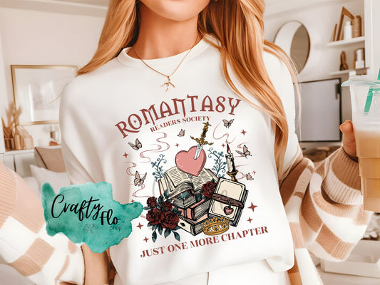 Romantasy Reader Graphic T-shirt or Sweatshirt | Bookish T-shirt or Sweatshirt| friends gift | Comfort Colors Tshirt| Gildan fleece lined sweatshirt