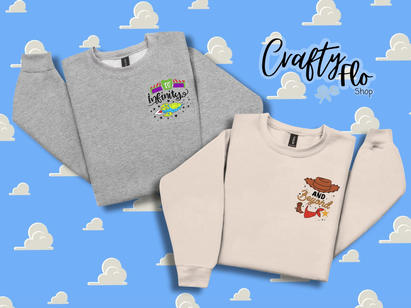 To infinity and Beyond Graphic Sweatshirt or Tshirt- apparel | His and Hers sweatshirts or tshirts| Unisex Fabric, Comfortable Fit, Valentines - Pullover