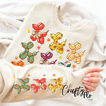 Fall Balloon dogs sweatshirt| Autumn sweatshirt| fall apparel