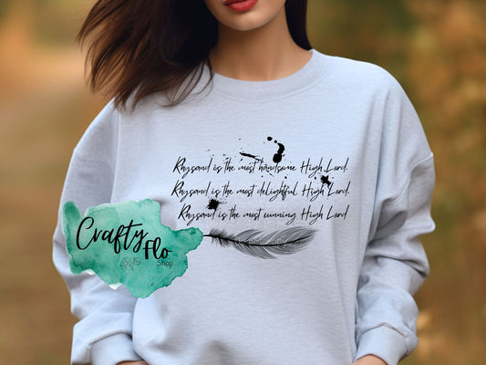 Rhysands writing lessons sweatshirt | ACOTAR inspired sweatshirt