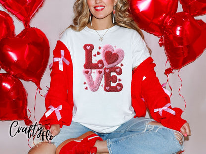 Fuzzy Love Graphic Sweatshirt or Tshirt- apparel | Unisex Fabric, Comfortable Fit, Valentines - Pullover