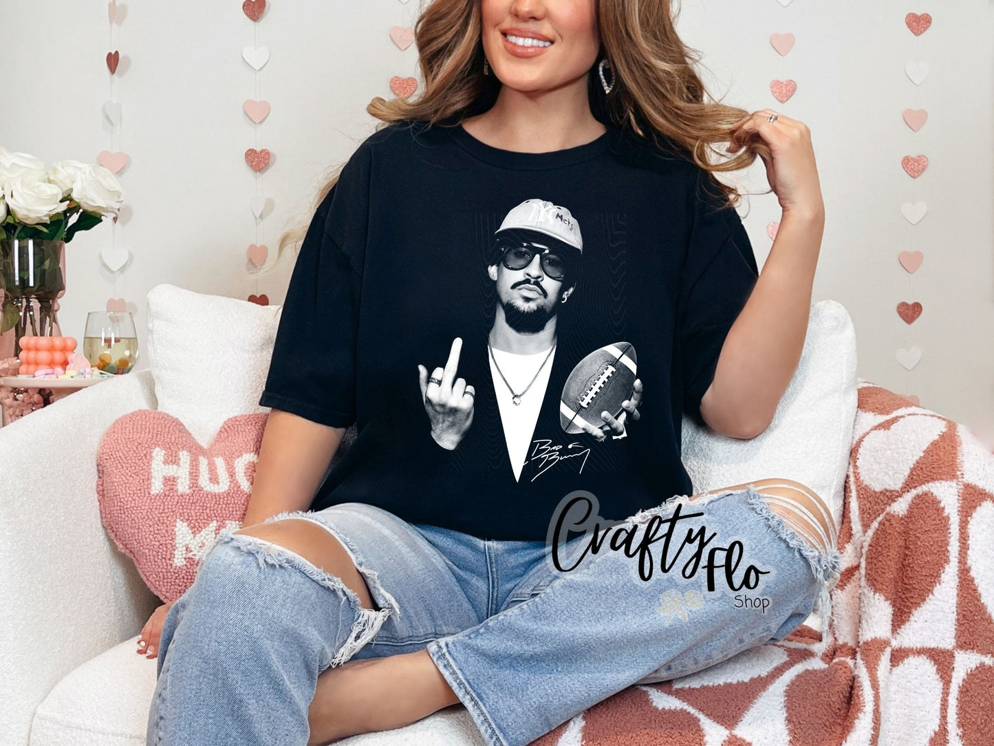 Benito inspired Black and White halftone Graphic Sweatshirt - apparel | Unisex Fabric, Comfortable Fit, football Season - Pullover