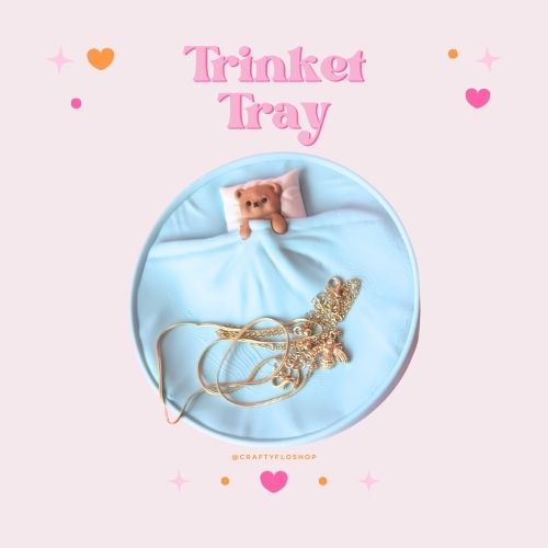 3D Printed Tucked in Teddy Bear Trinket Tray | Trinket Dish| Jewelry & Desk Catchall Dish | Valentine Decor