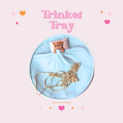 3D Printed Tucked in Teddy Bear Trinket Tray | Trinket Dish| Jewelry & Desk Catchall Dish | Valentine Decor