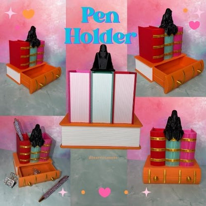 Acotar Books Inspired Desk Organizer| Pen and Pencil | bookmark Holder Custom 3D Printed Brush Holder Office Study Stationery Desktop Storage Marker Organizer