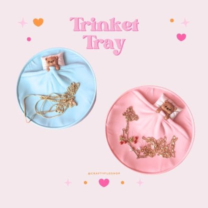 3D Printed Tucked in Teddy Bear Trinket Tray | Trinket Dish| Jewelry & Desk Catchall Dish | Valentine Decor