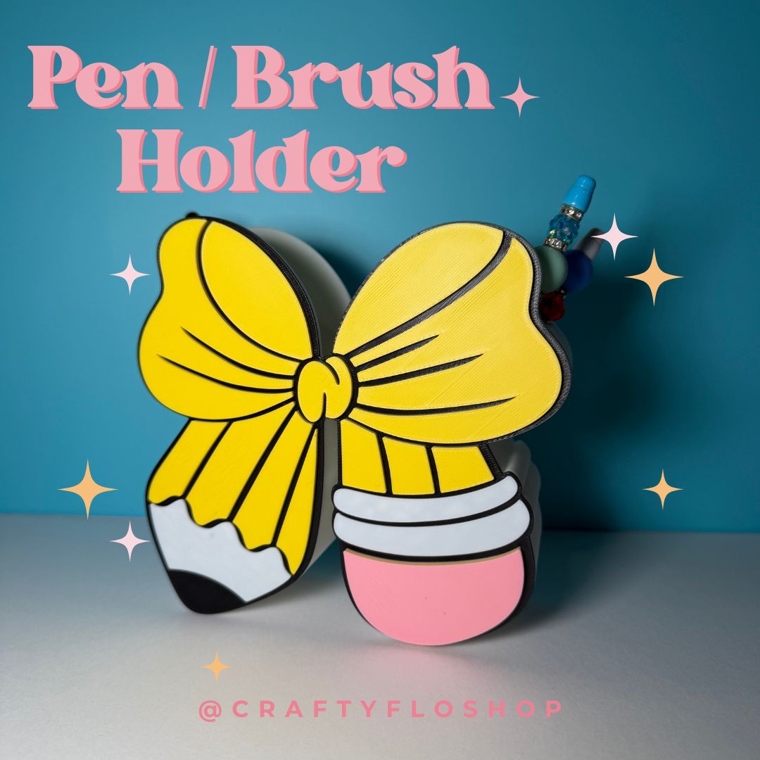 Teacher appreciation Pencil Bow Desk Organizer| Pen and Pencil Holder Custom 3D Printed Brush Holder Office Study Stationery Desktop Storage Marker Organizer