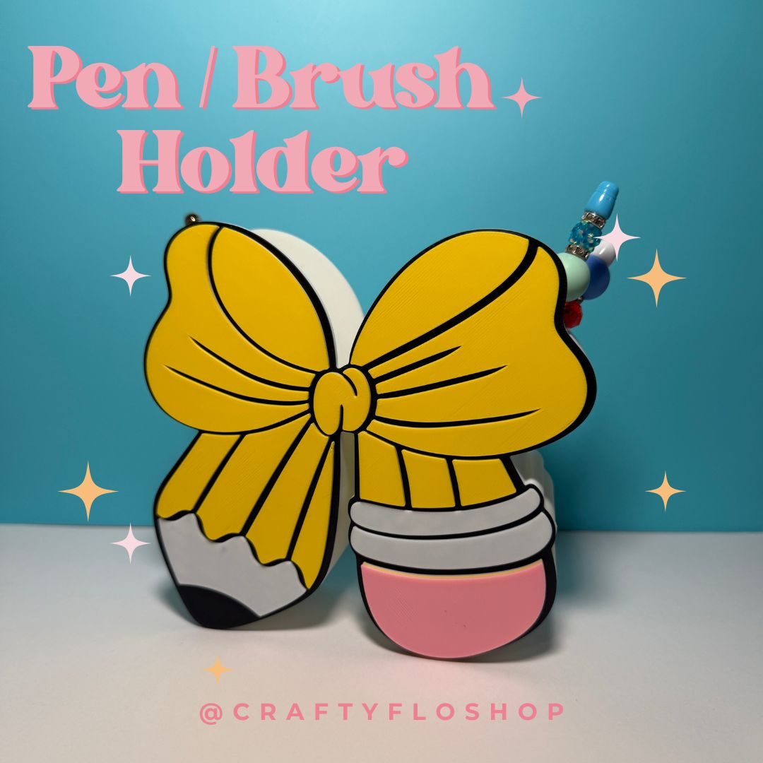 Teacher appreciation Pencil Bow Desk Organizer| Pen and Pencil Holder Custom 3D Printed Brush Holder Office Study Stationery Desktop Storage Marker Organizer