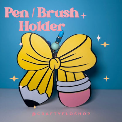 Teacher appreciation Pencil Bow Desk Organizer| Pen and Pencil Holder Custom 3D Printed Brush Holder Office Study Stationery Desktop Storage Marker Organizer