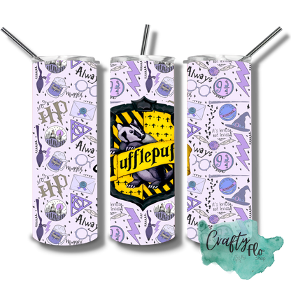 Legacy Wizarding School of Magic Houses 20oz stainless steel tumbler with straw| Ravenclaw, Slytherin, Gryffindor, Hufflepuff