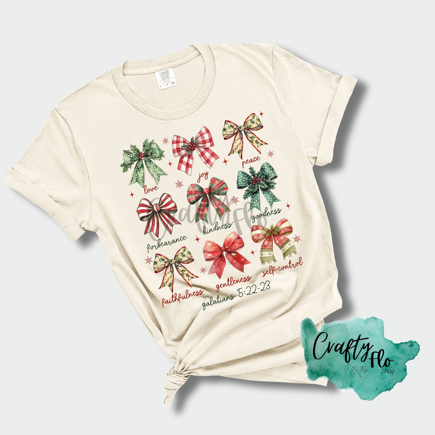 Coquette Christian Bows Graphic T-shirt | Christmas tshirt | friends gift christmas tshirt |Comfort Fabric