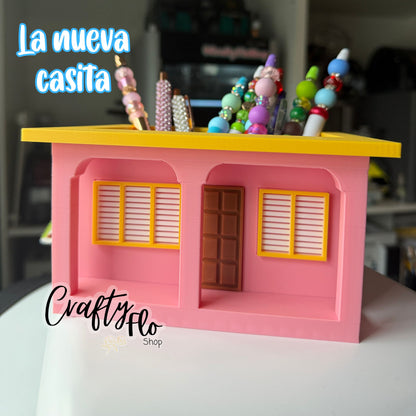 La nueva Casita 2.0 Inspired Desk Organizer| Pen and Pencil Holder Custom 3D Printed Brush Holder Office Study Stationery Desktop Storage Marker Organizer