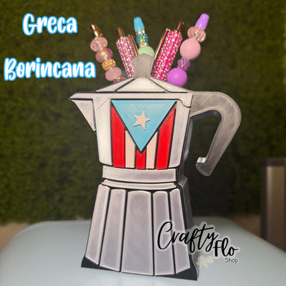 Puerto Rico Inspired Desk Organizer| Pen and Pencil Holder Custom 3D Printed Brush Holder Office Study Stationery Desktop Storage Marker Organizer
